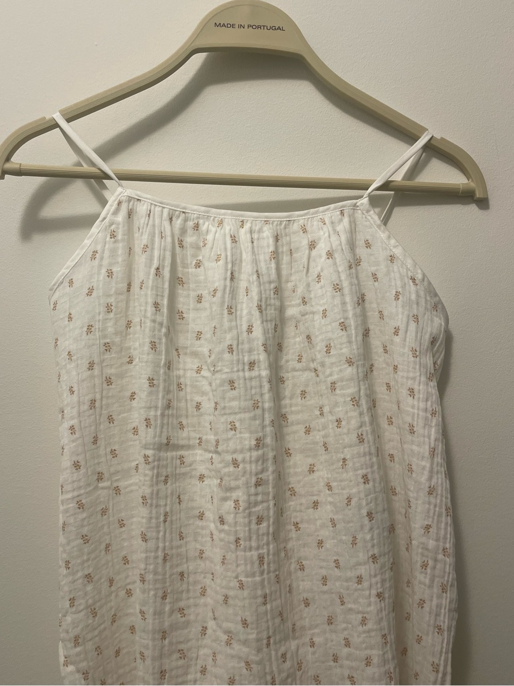 H&M DIVIDED White Gauze Seersucker Spaghetti-Strap Maxi Dress - Picture 4 of 9
